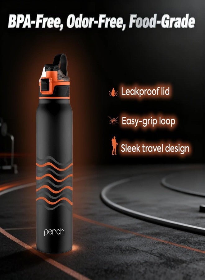 Perch Apex Hot and Cold Stainless Steel Water Bottle 740ml | Triple-Layer Vacuum Insulated 3D Printed Bottle | ISI Certified, Leakproof & BPA-Free | Gift for Men & Women | Wave - Image 4